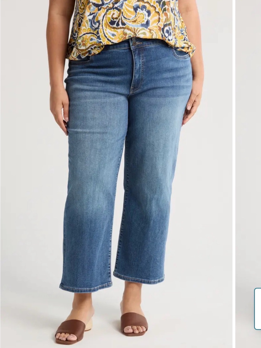Kut from the Kloth Jeans Stretch Denim Lucy High Rise Wide Leg Size 14